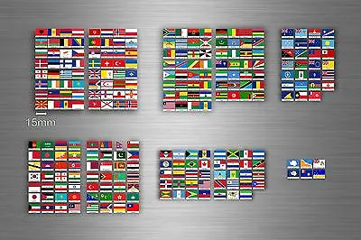 Set 252x Sticker Flag Scrapbooking Country Collection Stamp Coins Small World R3 • £21.72