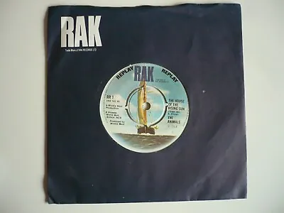 £7.99 • Buy The Animals The House Of The Rising Sun 7  Vinyl RAK Replay 3 Track Single EXC