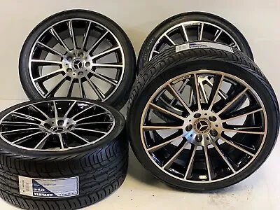 19  WHEELS RIMS TIRES FIT MERCEDES BENZ S550 AMG S63 C63 C E Set 4 BLK MACHINED • $1929