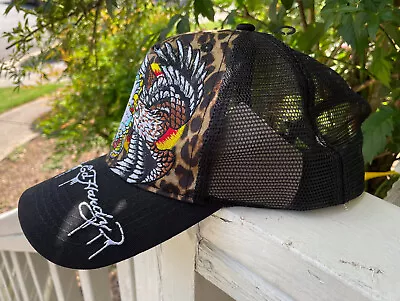 ED HARDY Skull Snake Eagle Trucker Hat - New - Black Multi • $39.75