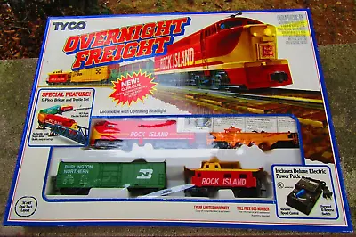 NIB Vintage 1990 Tyco 7412 HO Electric Train Set- Overland Freight- Rock Island • $174.95