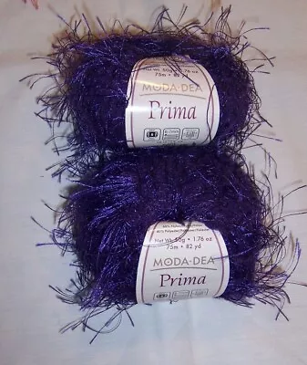 Lot Of 2 Moda Dea Prima Yarn - Purple - Same Dye Lot • $5