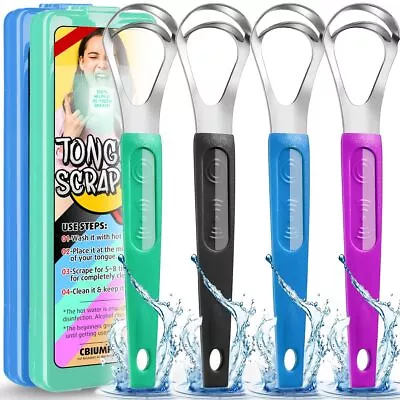 Tongue Scraper For Kids Teens (Age 7-18) 4 Pack Durable Stainless Steel Ton... • $13.92