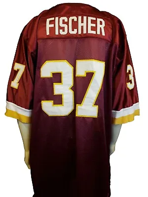 Redskins Pat Fischer 37 Jersey Mens 58 Burgundy Mitchell Ness Throwbacks • $79.99