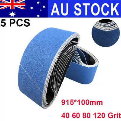 5X 915x100mm 914 Zirconia Sanding Belts Abrasive Linishing 40 60 80 120Grit AU • $26.89