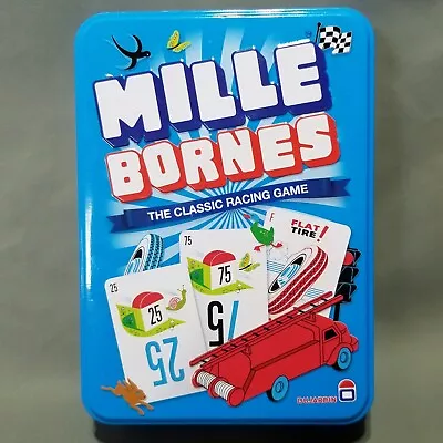 Mille Bornes Classic Auto Racing Party Group Card Game 2015 Dujardin In Tin • $12