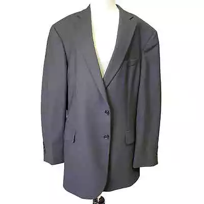 Brooks Brothers 346 Blazer Sports Coat Suit Jacket Navy Blue 48L Stretch Wool • $34.99