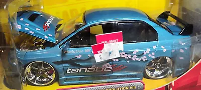 Jada Toys 1:24 Import Racer Option D Mitsubishi Lancer Evolution VIII Tanabe NIB • $66.66
