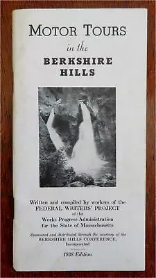 Berkshire Hills Motor Tours Massachusetts 1938 Tourist Road Trip Guide Book • $60