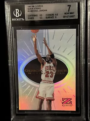 1997-98 Skybox Z Force MICHAEL JORDAN Quick Strike 3-9.5s Subgrades BGS 7 • $679.99