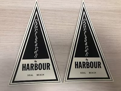 2 Vintage Harbour Longboard Surfboards Sticker - Black And White Seal Beach • $30