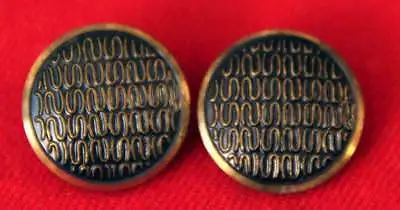 Two Mens Vintage Waterbury Blazer Buttons Antique Gold & Brown • $14.99