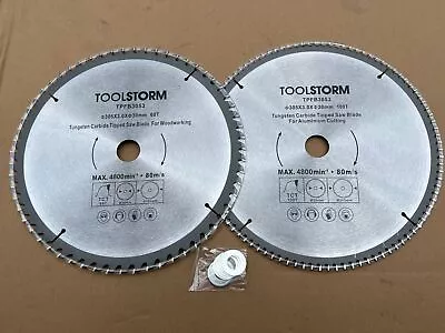 2X Mitre Saw Blade 12  305mm 60T TIMBER 100T Alum Fit Bosch Makita DeWALT RYOBI • $89.99