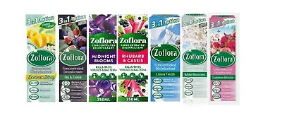 £12.99 • Buy ZOFLORA CONCENTRATED ANTIBACTERIAL DISINFECTANT VARIOUS SCENTS 2 PACKS - 2X250ml