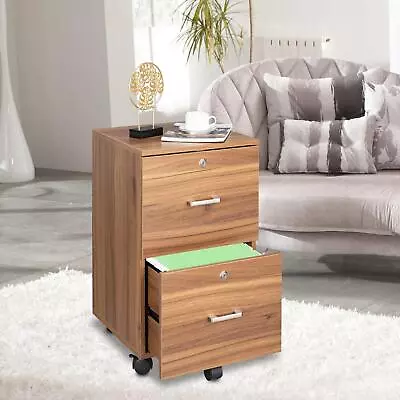 2-Drawer Rolling File Cabinet W/ Lock Under Desk Filing Cabinet For Home Office • $99.99