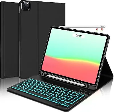 For IPad Air 5th/4th Generation/Pro 11 Inch 2022 Backlit Bluetooth Keyboard Case • £25.99