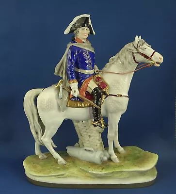 Vtg SCHEIBE ALSBACH German Porcelain Figurine By Felix Zeh SOLDIER ON HORSEBACK • $227.50