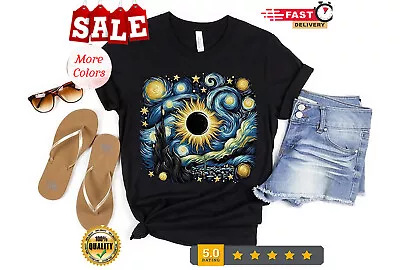 Eclipse 2024 Shirt Solar Eclipse 2024 Total Solar Eclipse Shirt Van Gogh E... • $19.92