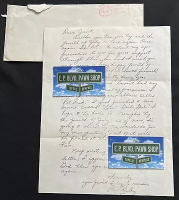 Elvis Secretarial Autograph / Graceland / 1962 / Worlds Fair / Pot Luck / Girls • $100