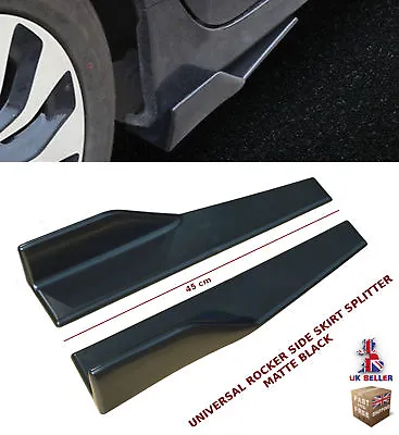 Universal Side Skirt Extension Blades Rocker Splitter 45cm Matte Black-hon1 • £99.99