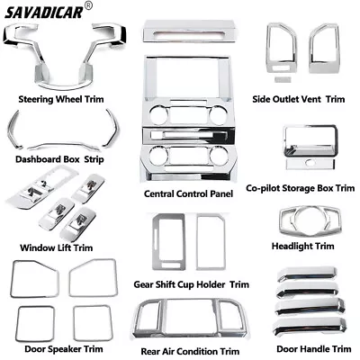 27x Chrome Interior Full Set Decor Panel Cover Trim Kit For Ford F150 2015-2020 • $228.99