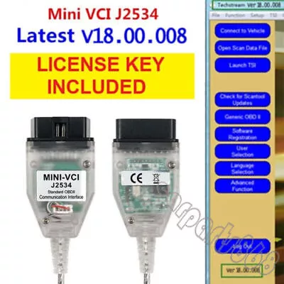 2024 MINI VCI TIS Techstream V18.00.008 TIS J2534 For Toyota Inspection Cable US • $25.64