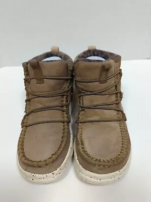 Hey Dudes Leather Slip On  Booties Comfort Tan Moccasin Ladies Sz 7 • $20