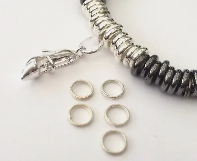 5 X London Silver Split Rings 7mm For Links Of Charm Sweetie Bracelets 925 • £2.30