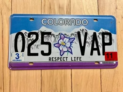 2011 Colorado Respect Life License Plate • $14.99