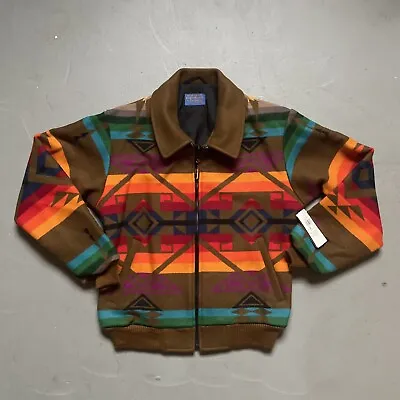 Vintage Pendleton Western Wear Aztec Navajo Tribal Wool Jacket Made USA NWT S • $419.99