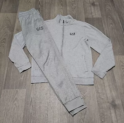 Emporio Armani EA7 Full Tracksuit - Jacket & Joggers - Mens Medium - Grey • £48