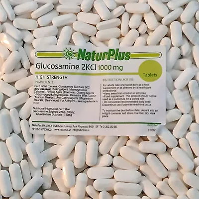 £13.49 • Buy Glucosamine Sulphate 1000mg 2KCl 360 Tablets High Strength - UK Made - NaturPlus