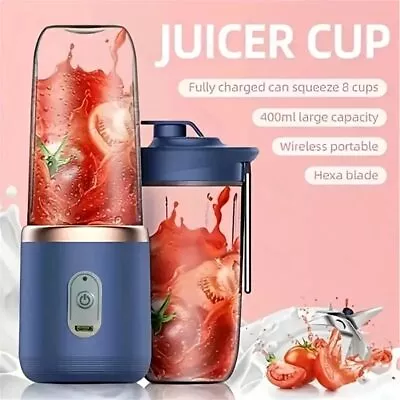 Double Cup Multifunction Usb Fruit Mixers Juicers Portable Electric Blender • $20