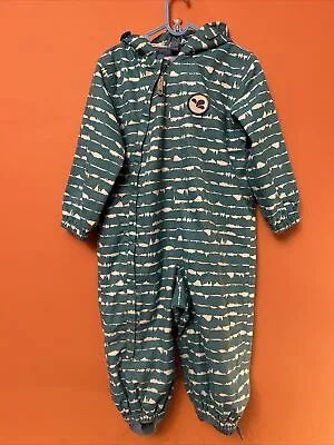 Unisex Baby Aqua Coloured Puddlesuit From Muddy Puddles Age 12-18 Months • £15