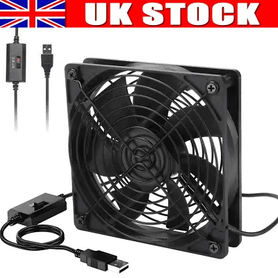 £11.80 • Buy 120mm USB Cooling Fan 1500RPM Desktop Cooler For Router Modem External HDD UK