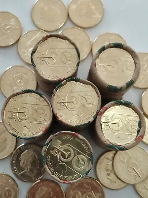2020 ✈️Qantas Centenary $1 Dollar Coin  ✈️Security Roll UNC • $299.95