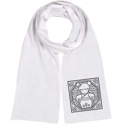 'Japanese Doll Motif' Lightweight Scarf / Wrap (SC00003890) • £9.99