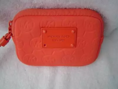 Authentic Michael Kors Orange Neoprene Small Wristlet/pouch Guc/vgc • $9.99