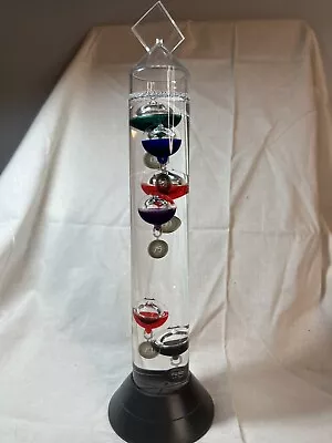 Galileo Glass Thermometer With Multicolor Floating Balls Office Table Home Decor • $21