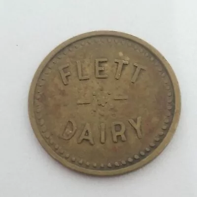 Flett Dairy Good For 1 Quart Milk Trade Token Coin • $18.50