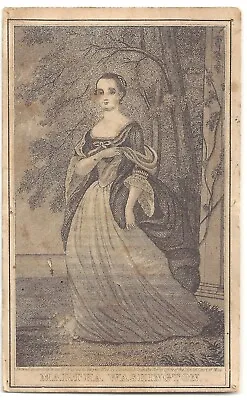 SCARCE! Early 1866 Martha Washington Trade Card ~ Simonds & Co Hair Restorer • $94.99