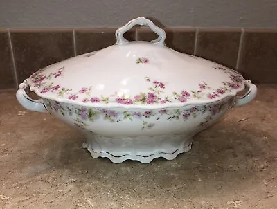 Vintage C.T Germany Carl Tielsch Covered Floral Porcelain Soup Tureen • $89.99