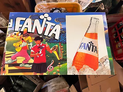 Vintage Fanta Disney Goofy Advertising Sign Coca Cola Milk Bar Soft Drink • $40