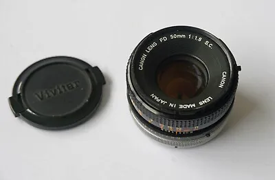 CANON FD 50mm F1.8 Lens. Breech Lock Fitting. With Caps. #171 • £27