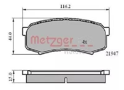 Original Metzger Brake Lining Set Disc Brake 1170871 For Mitsubishi Toyota • $35.49