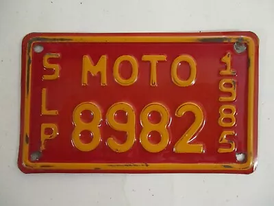 1985  San Luis Potosi MEXICO Motorcycle License Plate Tag  • $69.99