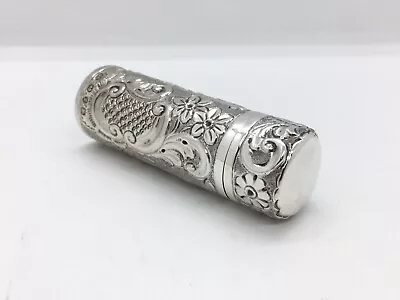 £145 • Buy Victorian Solid Silver Scent / Perfume Bottle - George Unite - Art Nouveau Style