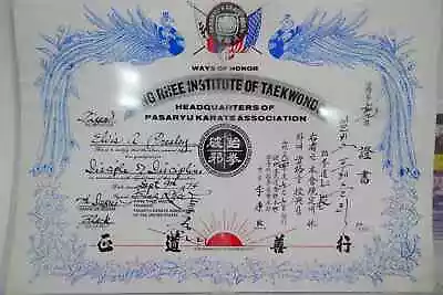 Elvis Presley 7th Degree Black Belt Certificate & Signed Photo W/ Kang Rhee JSA • $11700