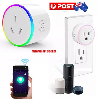 RGB Wifi Smart Plug Socket Switch Outlet Adaptor For Amazon Alexa Google Home • $19.99