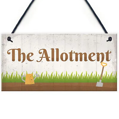£3.99 • Buy The Allotment Garden Sign Outdoor Shed Plaque Dad Grandad Grandma Birthday Gift